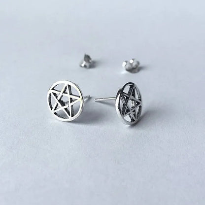 Pentacle Stud Earrings