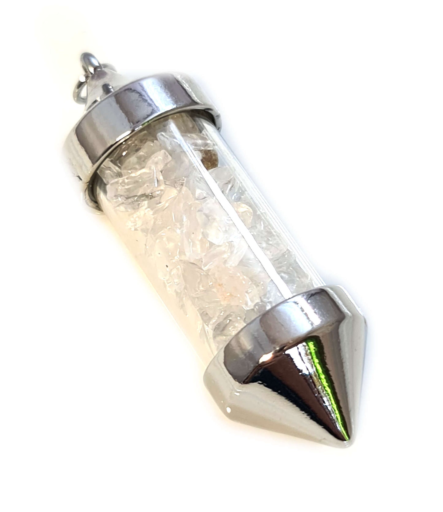 Quartz Chip Pendulum Pendant