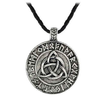 Celtic Knot with Runes Pendant Necklace