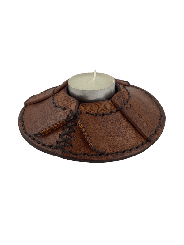 Leather Candle Holder - Custom Made - Limited Edition